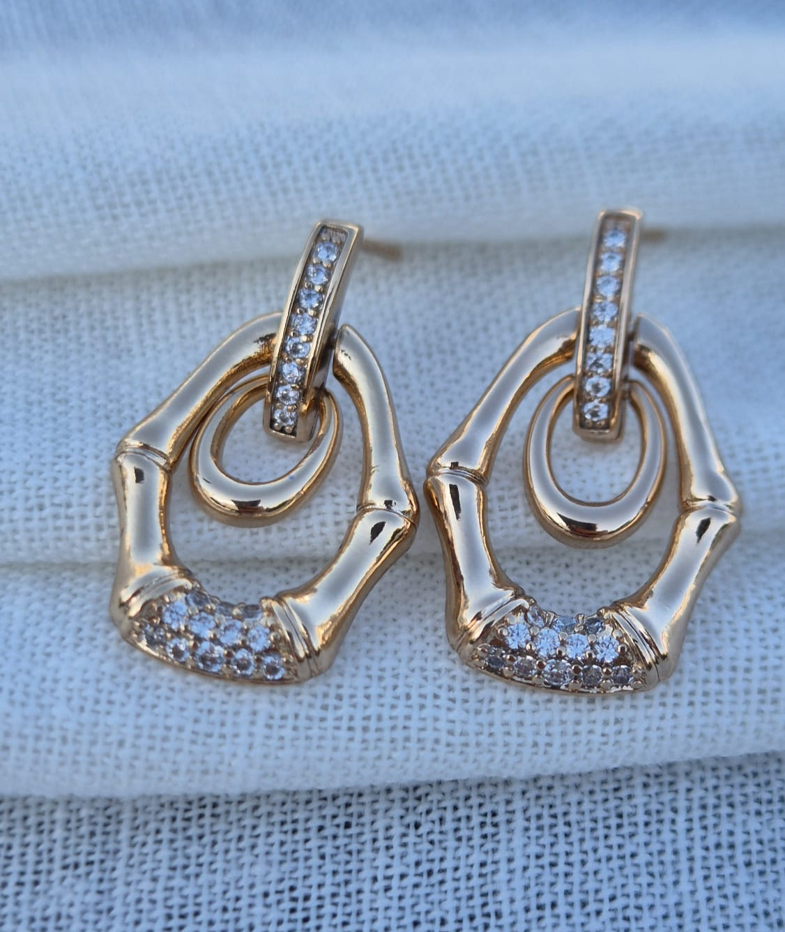 Geometrik Halka Küpe - Rose Gold Xuping