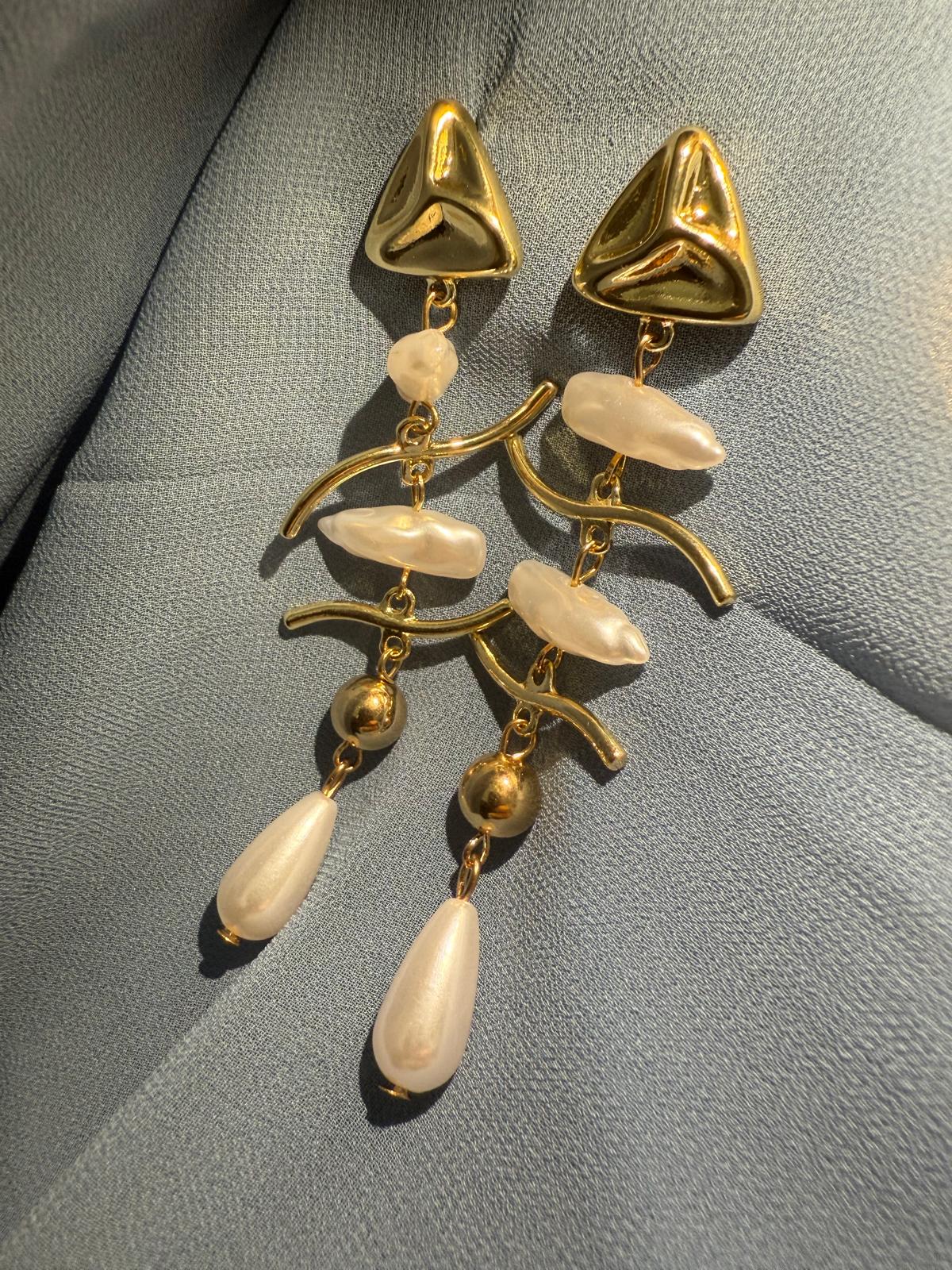 Golden Spine Balık Kılçığı Küpe