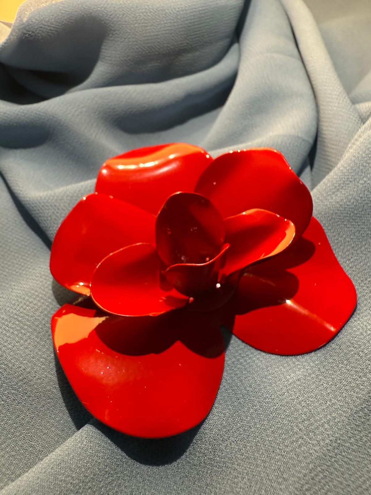 Scarlet Bloom Kırmızı Çiçek Küpe