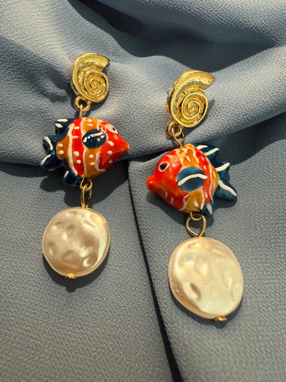 Coral Fish Sallantılı Küpe