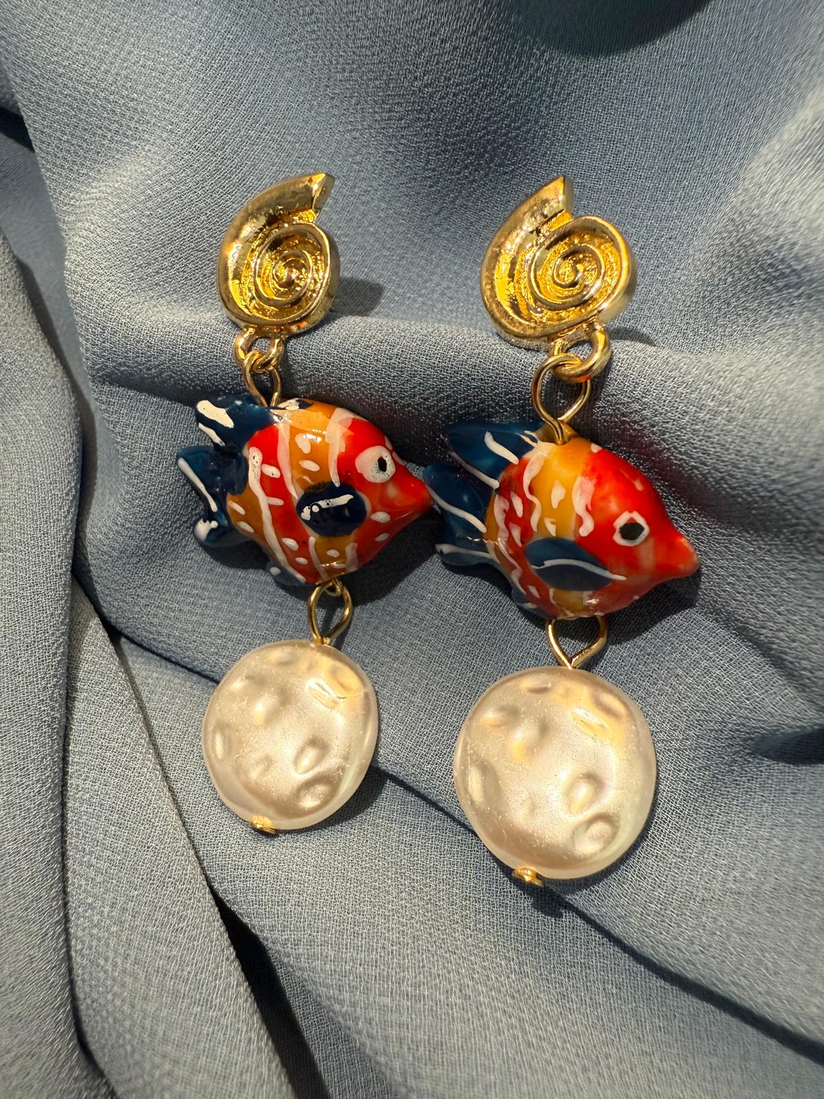 Coral Fish Sallantılı Küpe