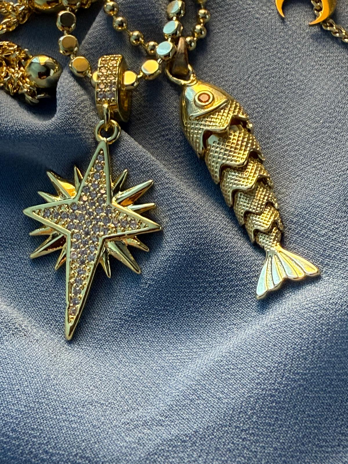 Starburst Celestial Kolye - Yıldız Patlaması Tasarım