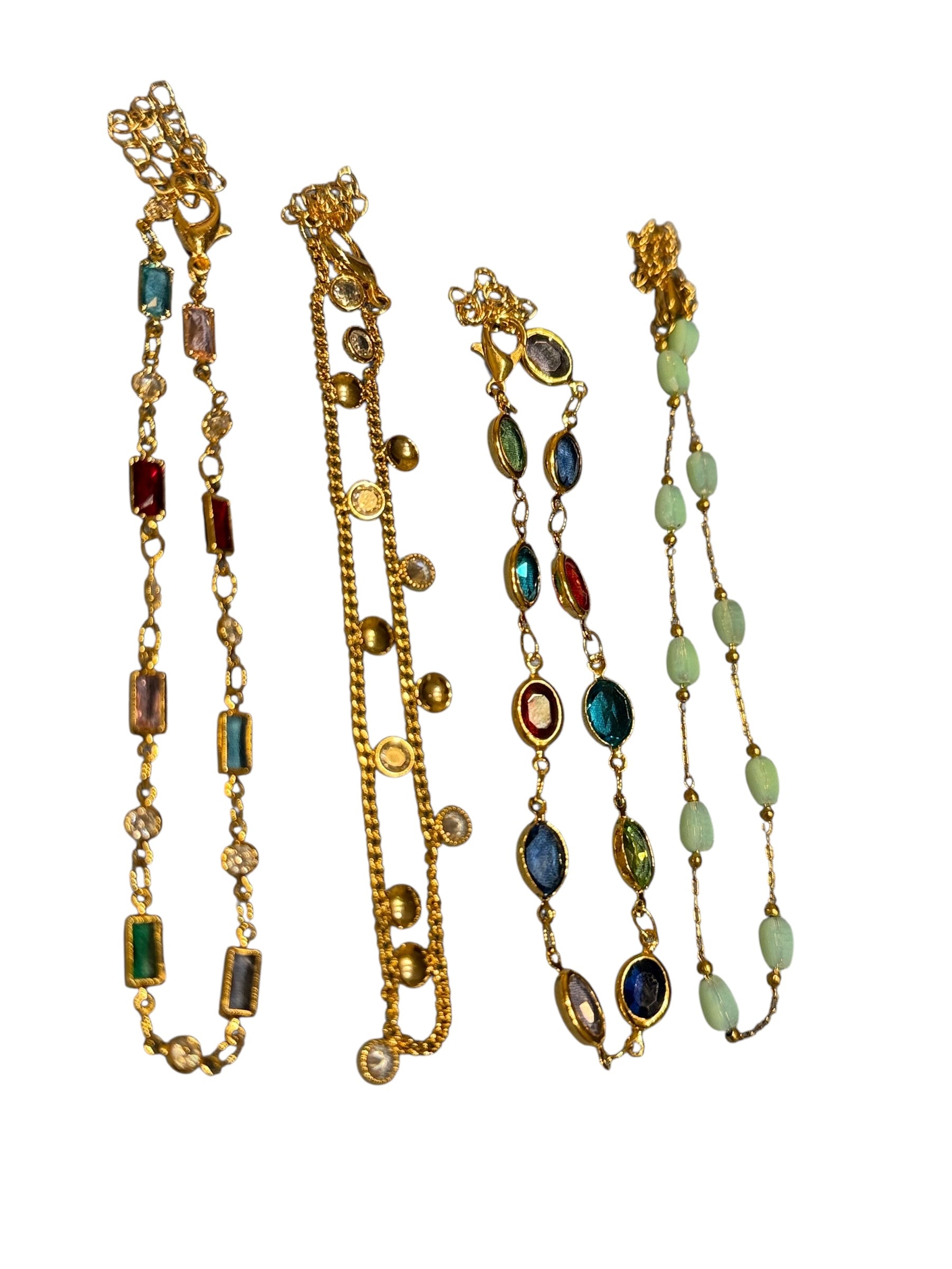 Miluma Taşlı Gold Halhal