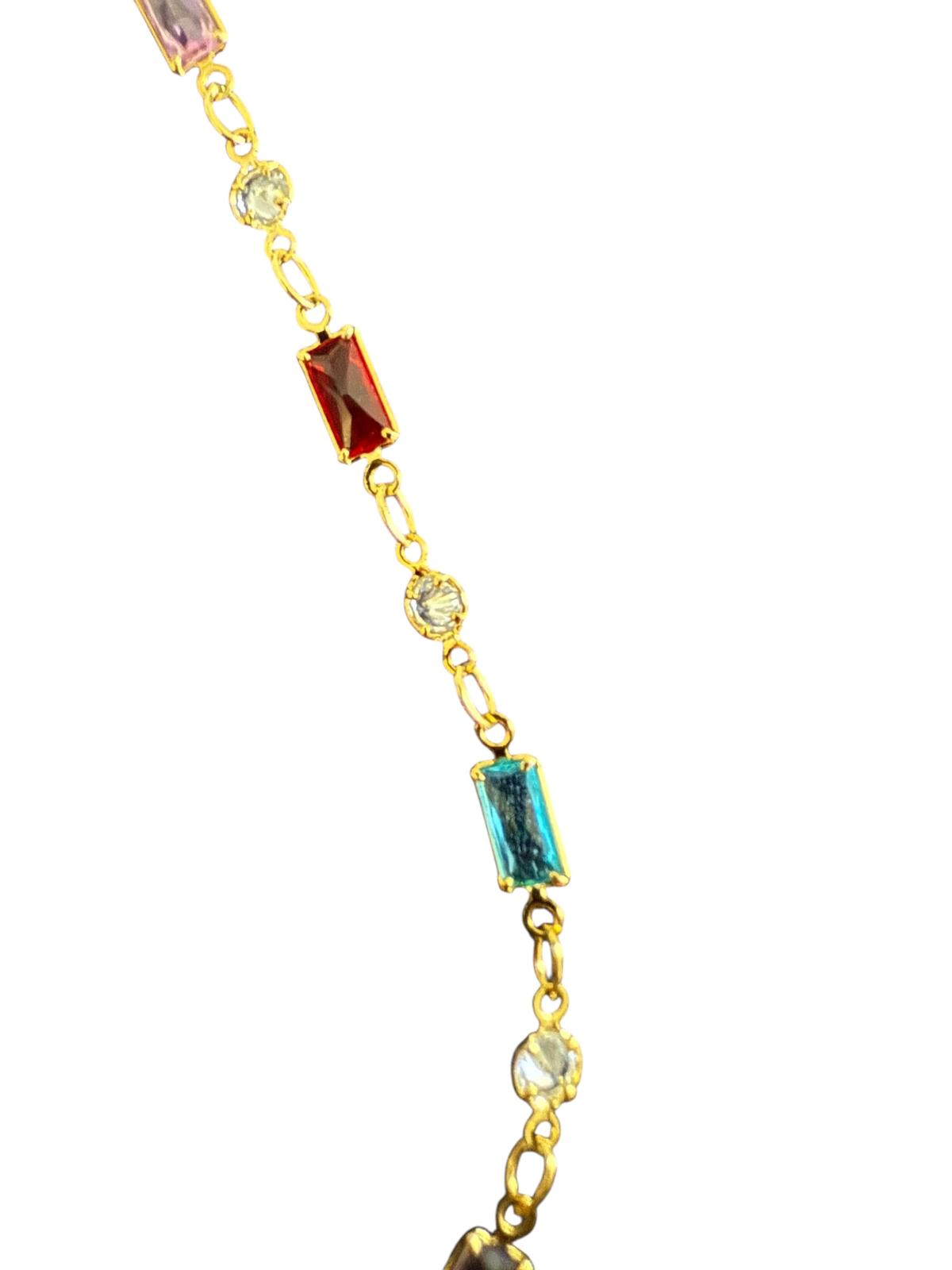 Miluma Taşlı Gold Halhal