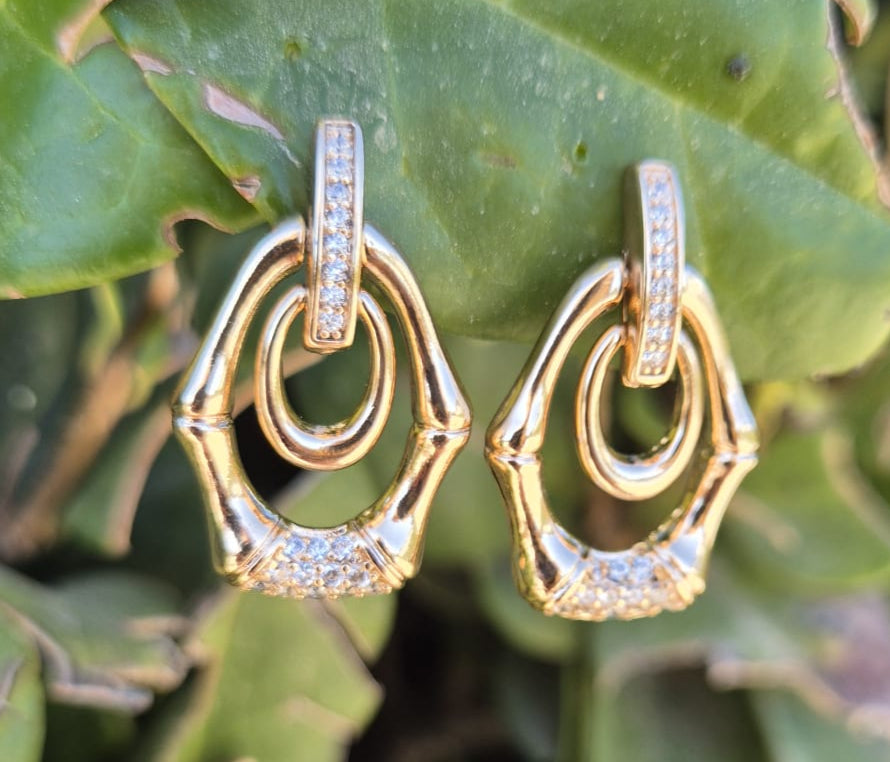 Geometrik Halka Küpe - Rose Gold Xuping