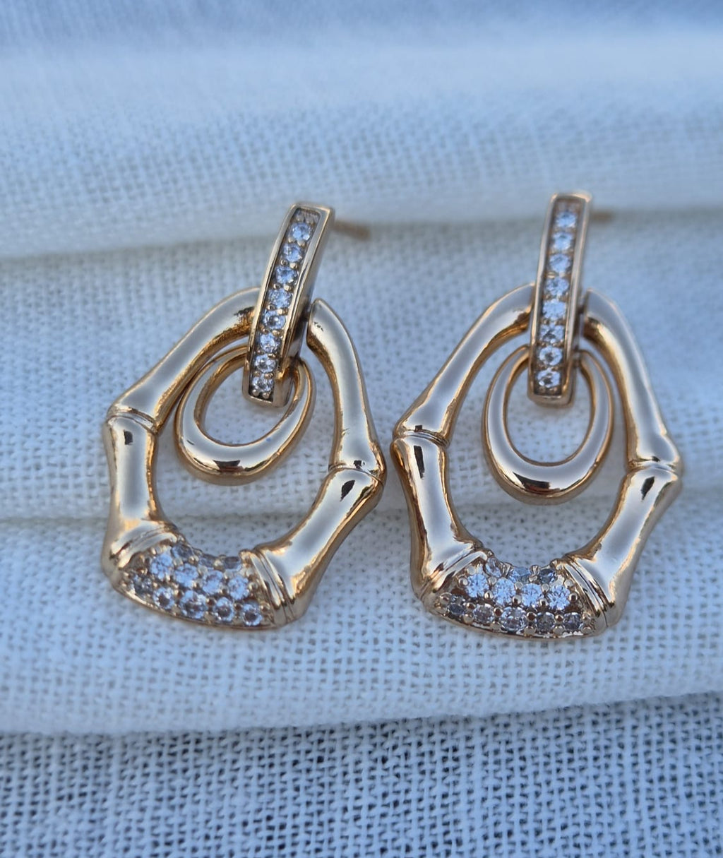 Geometrik Halka Küpe - Rose Gold Xuping