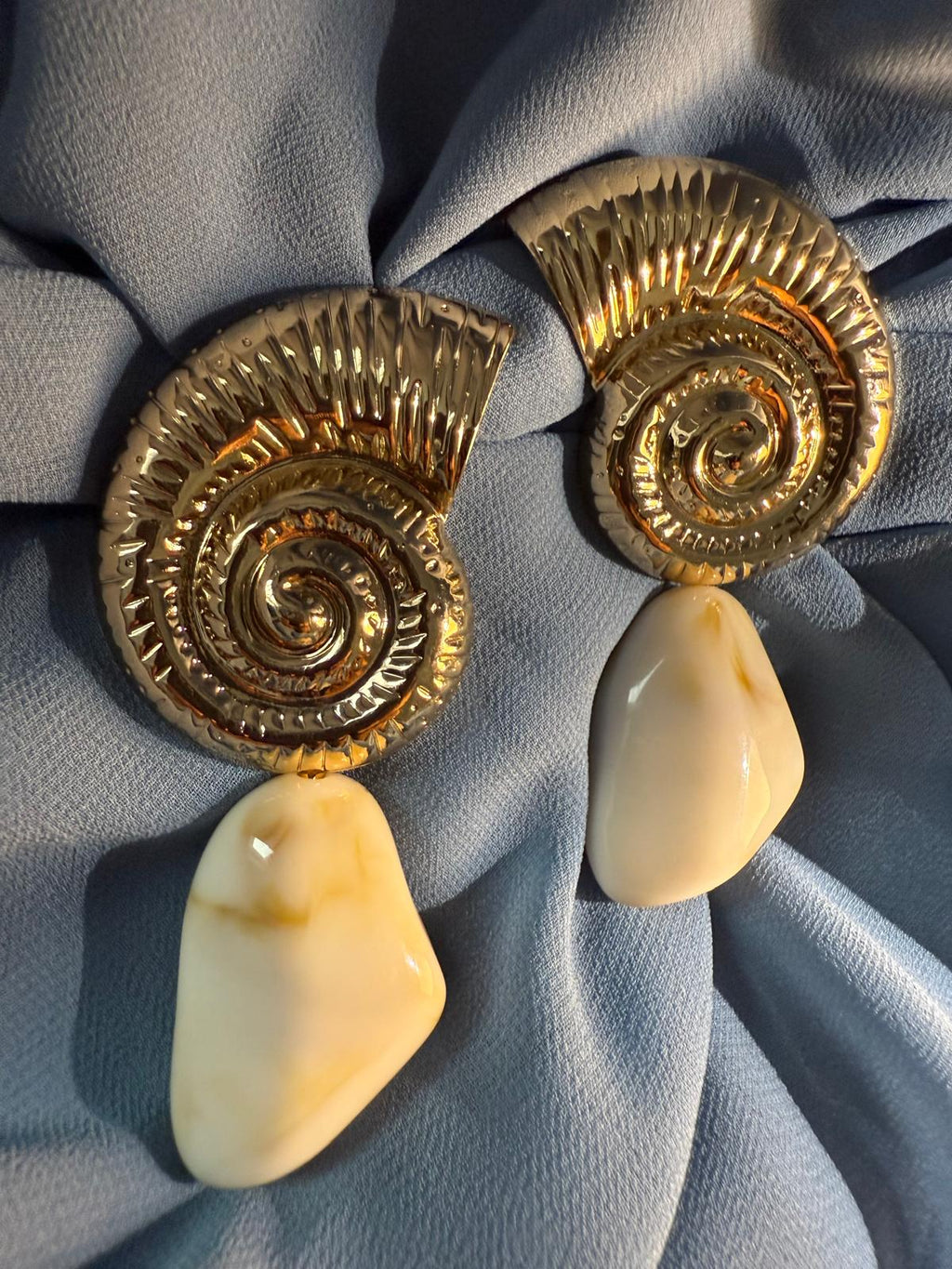 Seashell Spiral Salyangoz Küpe