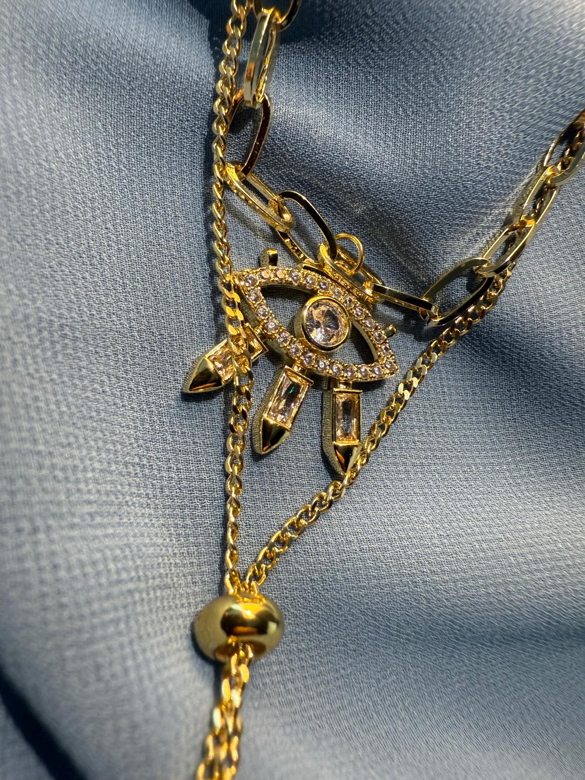 Evil Eye Protection Kolye - Koruyucu Göz Motifli