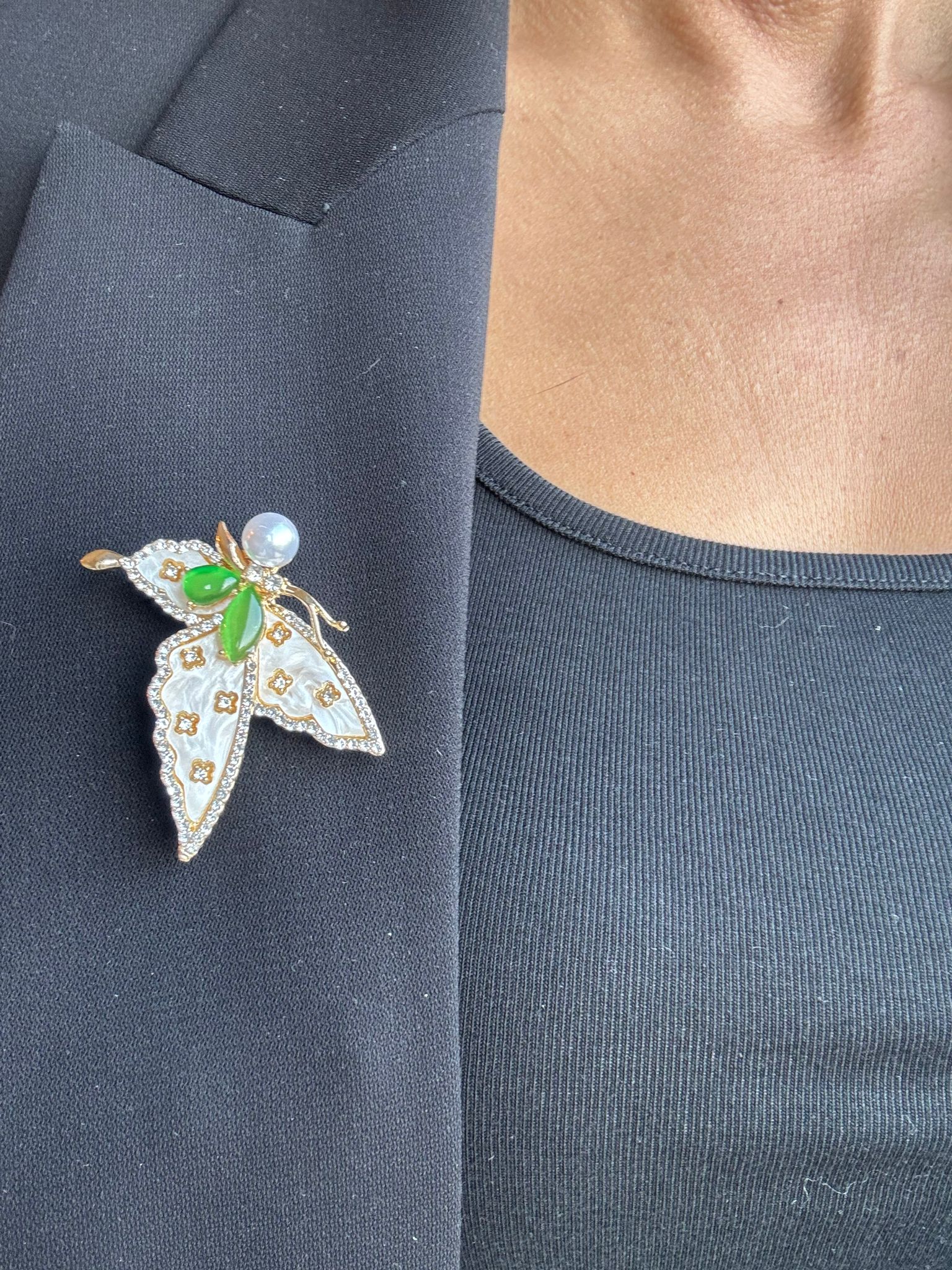 Sedefli Kelebek Broş