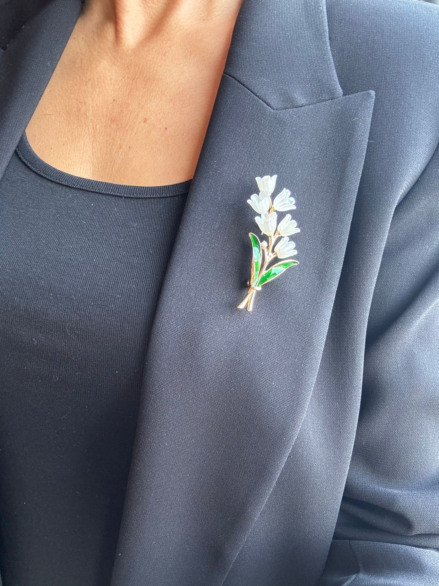 Çiçek Buketi Broş