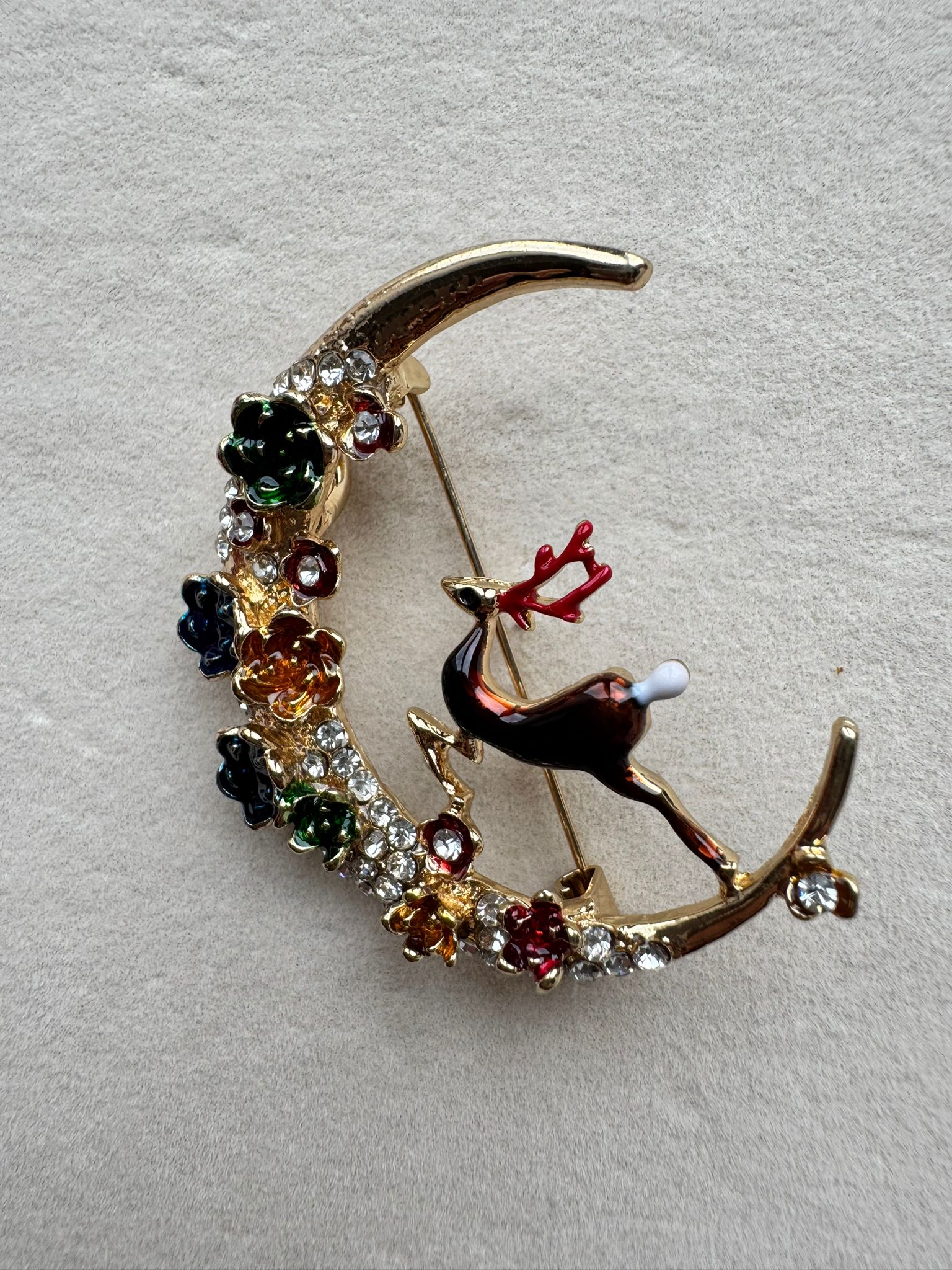 Renkli Geyik Broş