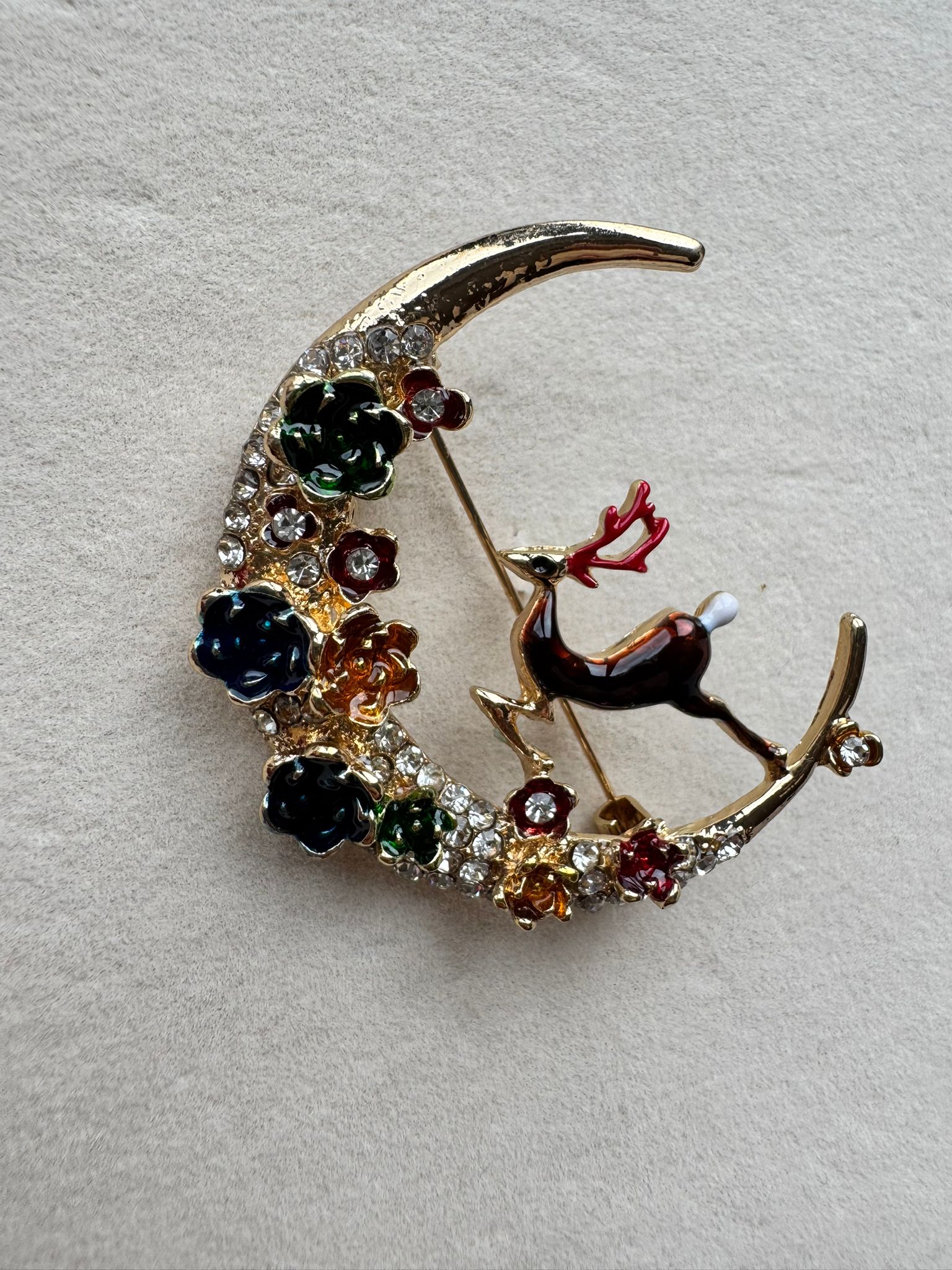 Renkli Geyik Broş