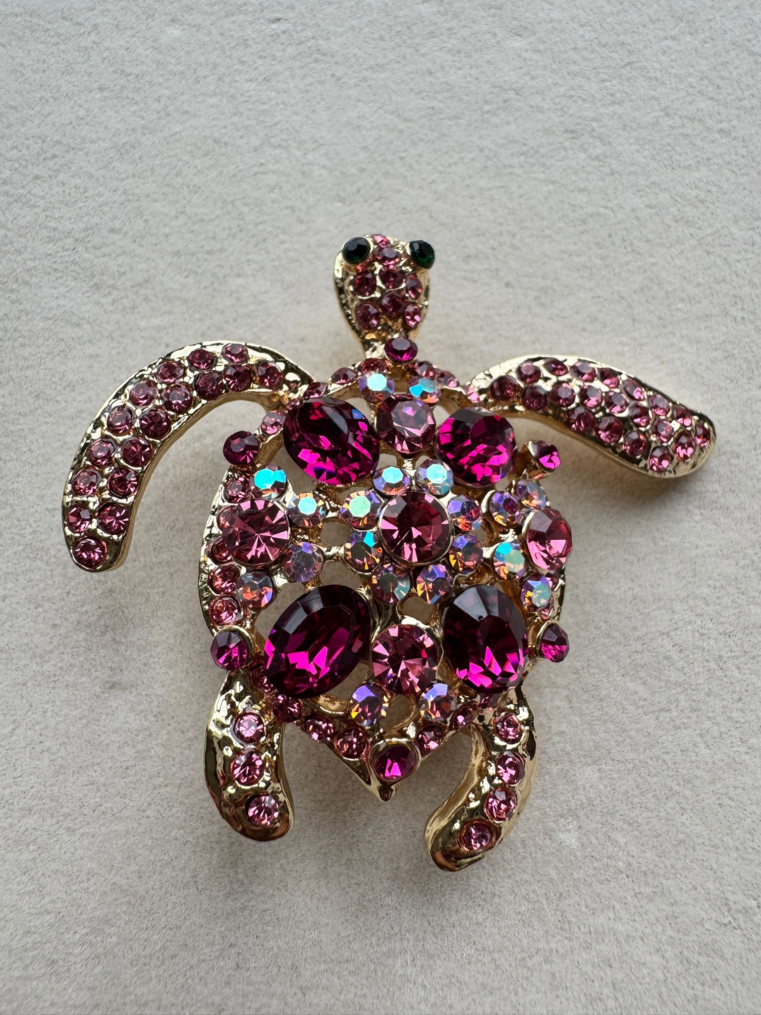 Taşlı Kaplumbağa Broş