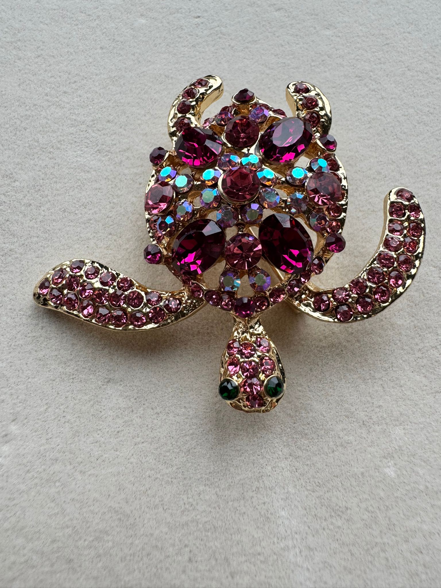 Taşlı Kaplumbağa Broş