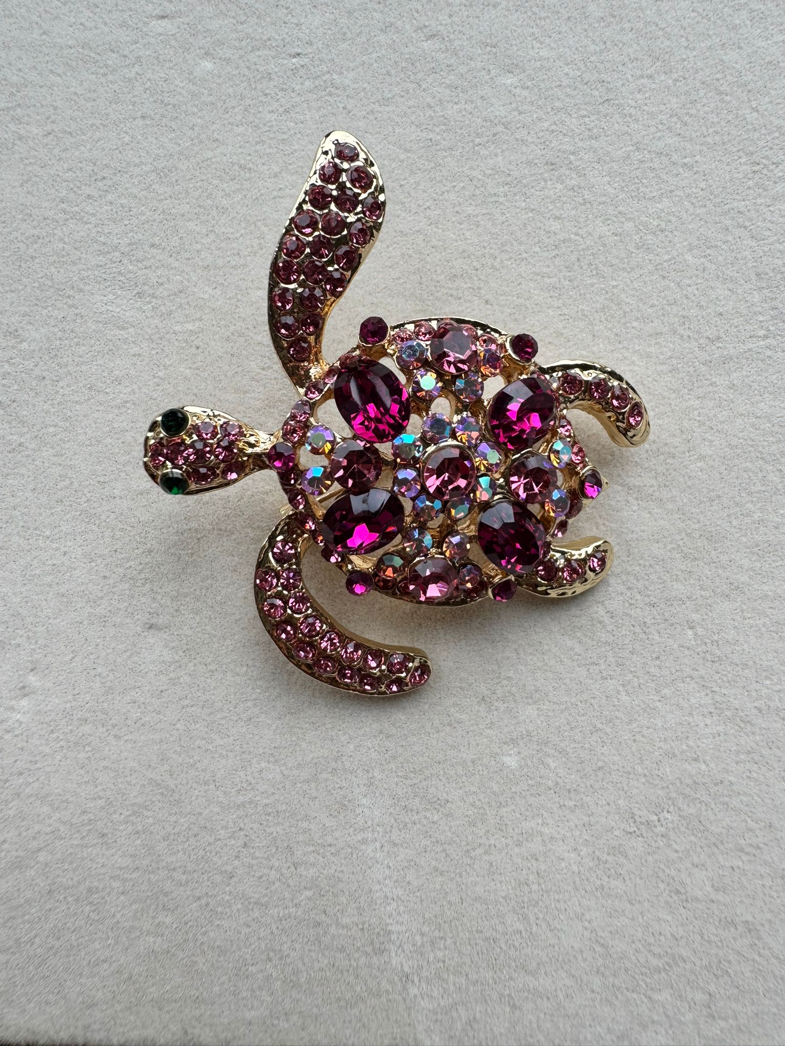 Taşlı Kaplumbağa Broş